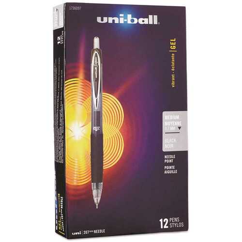 Uni-Ball SAN1736097 Signo er Ball Retractable Gel Pen, Black Ink Medium Dozen