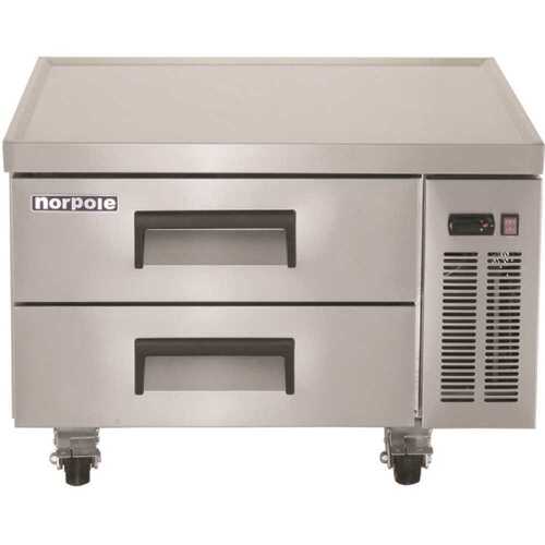 Norpole NPCB-36 36 in. W 29 cu. ft. Chef Base Commercial Specialty Refrigerator in Stainless Steel