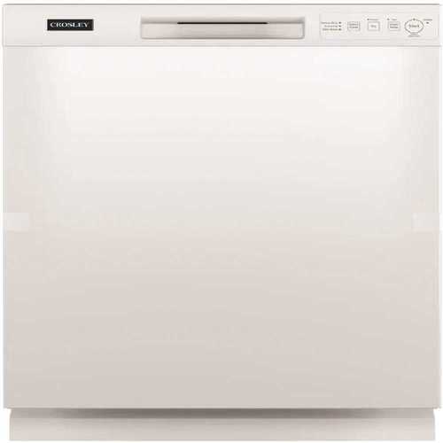 24 in. White Top Control Dishwasher with Stainless Steel Tub