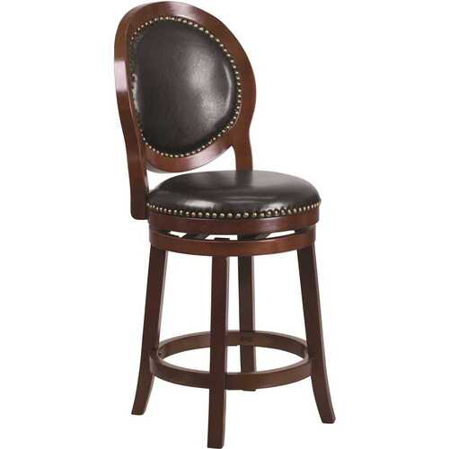 26 in. Counter Height Cappuccino Bar Stool Color/Finish Family