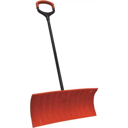 21" Poly Snow Roller Shovel With X-Large Shock Absorbing D-Grip