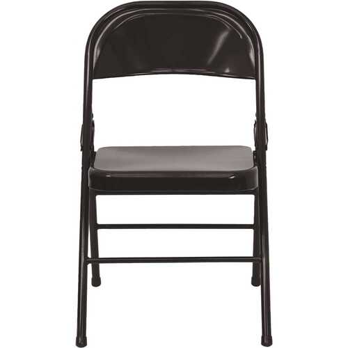 Flash Furniture CGA-HF-2225-BL-HD Black Metal Folding Chair