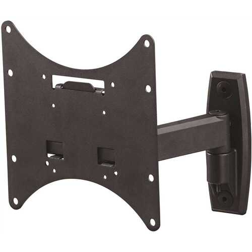 Swing Arm Tilt and Pivot Wall Mount for 22 in. to 49 in., 55 lbs. Max in Black