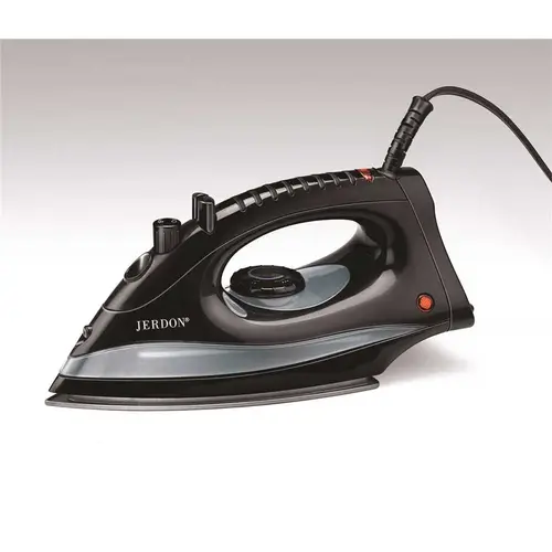 Jerdon J513B Midsize Dual Auto Off Hotel Iron, Black