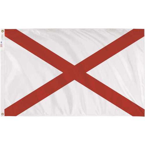 Valley Forge AL3 3 ft. x 5 ft. Nylon Alabama State Flag