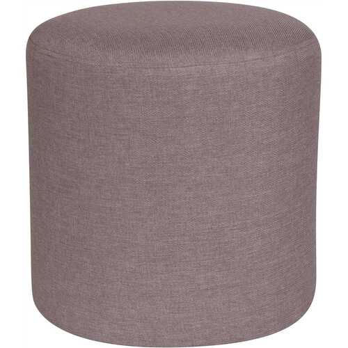 Light Gray Fabric Ottoman