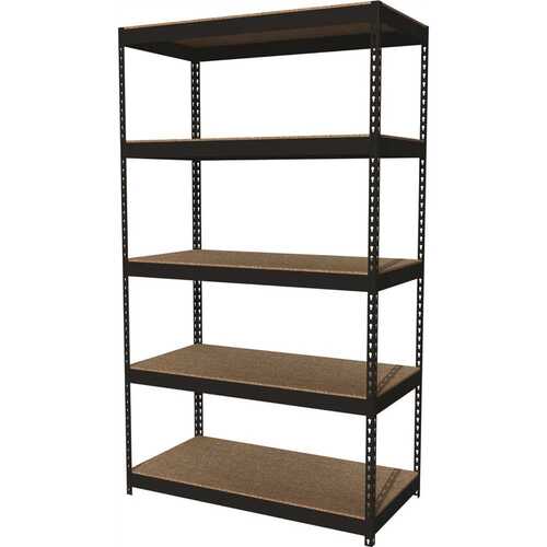 IRON HORSE 19454 48 in. W Charcoal 5-Drawer Lateral File Cabinet with Posting Shelf and Roll-Out Binder Storage