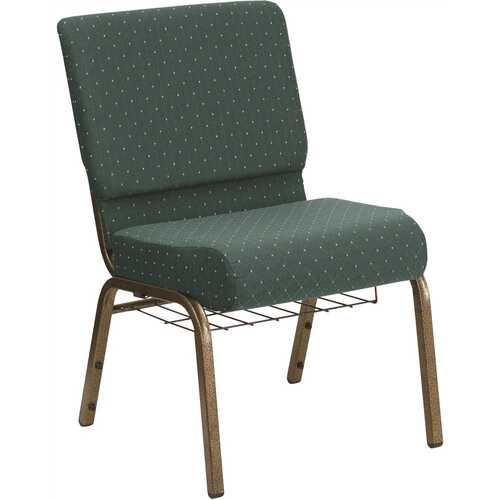 Carnegy Avenue CGA-FD-1769-HU-HD Fabric Stackable Church Chair in Hunter Green