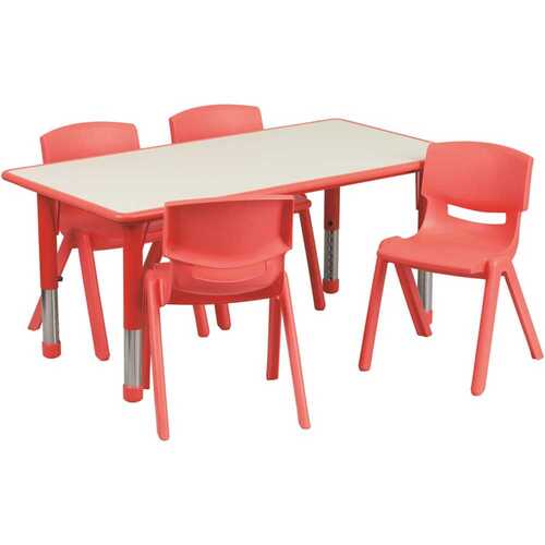 Carnegy Avenue CGA-YU-20691-RE-HD Red Table and Chair Set