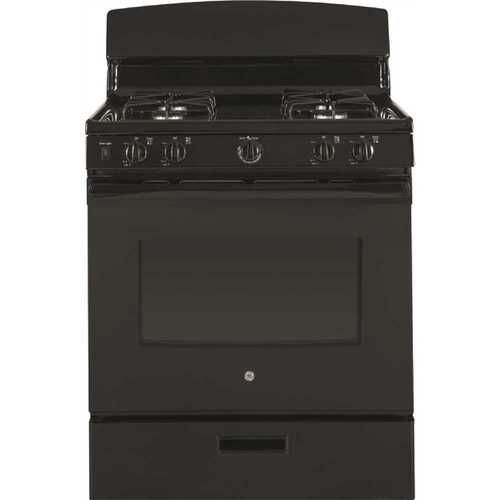 30 in. 4.8 cu. ft. Freestanding Gas Range in Black