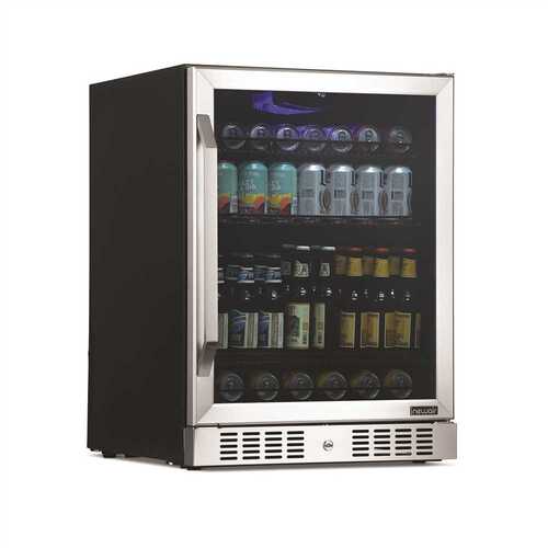 24 in. 177 Can Capacity Built-in or Freestanding Beverage Refrigerator and Cooler