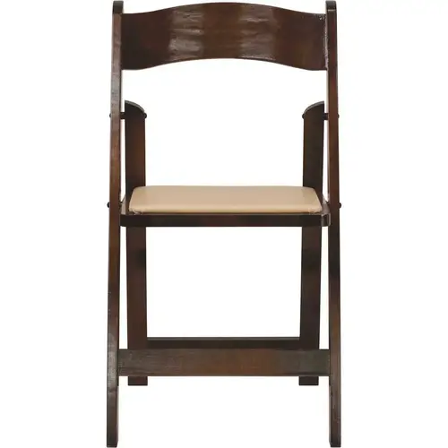 Fruitwood Wood Folding Chair Beige