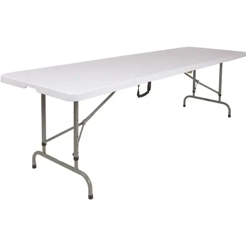 National Brand Alternative CGA-RB-231467-GR-HD 96 in. Granite White Plastic Tabletop Metal Frame Folding Table