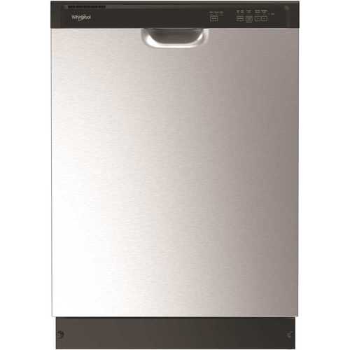 24 in. Front Control Built-In Tall Tub Dishwasher in Stainless Steel with 3-Cycles