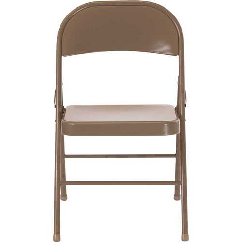 Beige Metal Folding Chair