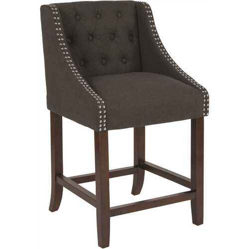 24 in. Charcoal Fabric Bar Stool Color/Finish Family