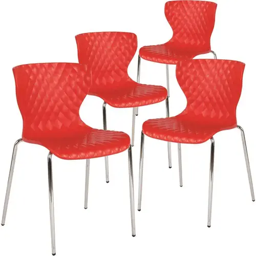 Red Plastic Stack Chairs