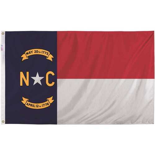 Valley Forge NC3 3 ft. x 5 ft. Nylon North Carolina State Flag