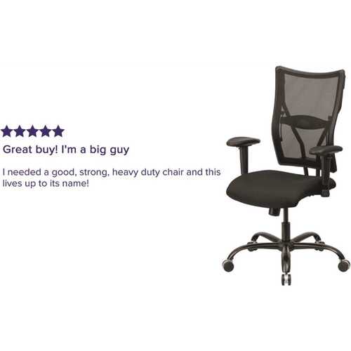 Fabric Adjustable Height Ergonomic Drafting Chair in Black