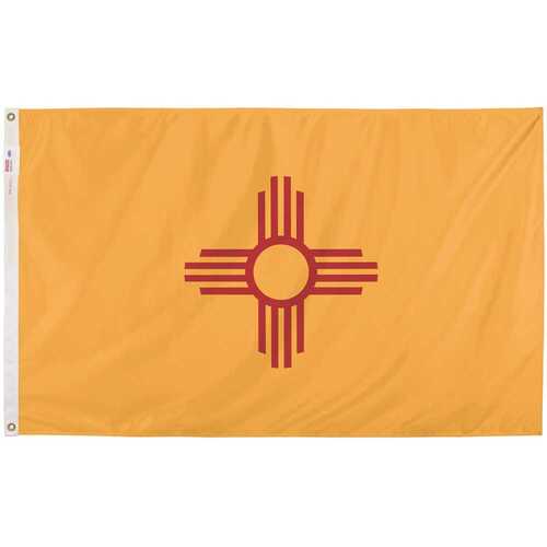 Valley Forge NM3 3 ft. x 5 ft. Nylon New Mexico State Flag