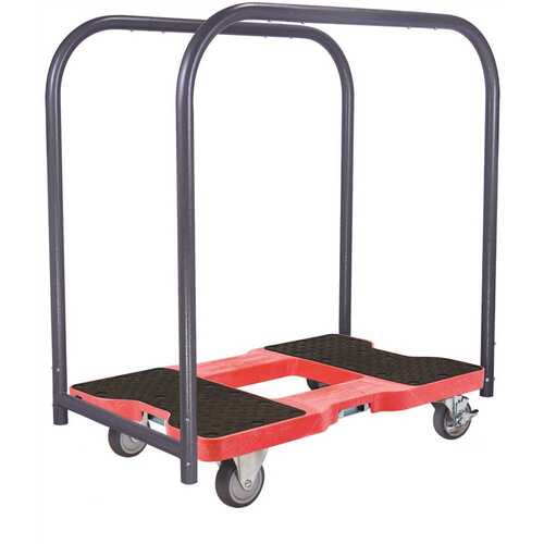 1,200 lbs. Polypropylene Professional E-Track Panel Cart Dolly in Red