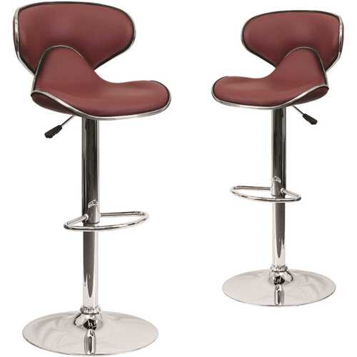 43 in. Burgundy Bar Stool Color/Finish Family