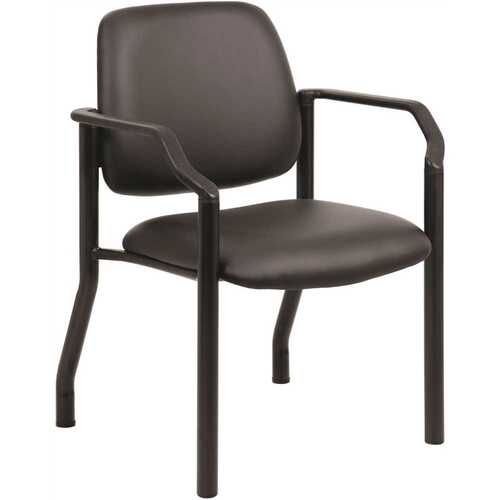 BOSS Office Products B9591AM-BK Antimicrobial Black Guest Chair