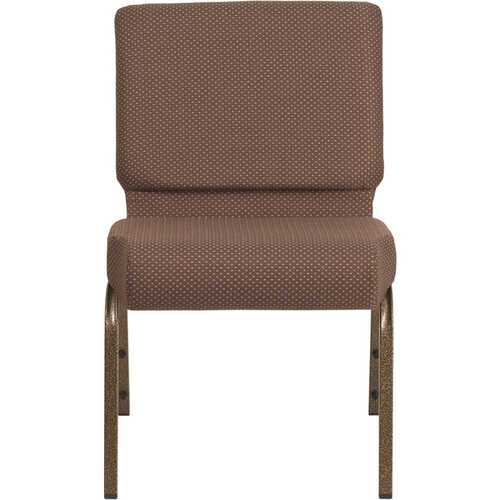 Fabric Stackable Church Chair in Brown