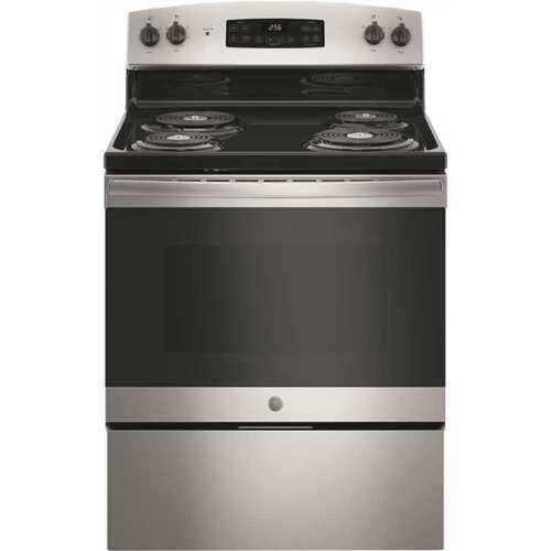 30 in. 5 cu. ft. Electric Range with Self-Cleaning Oven in Stainless Steel