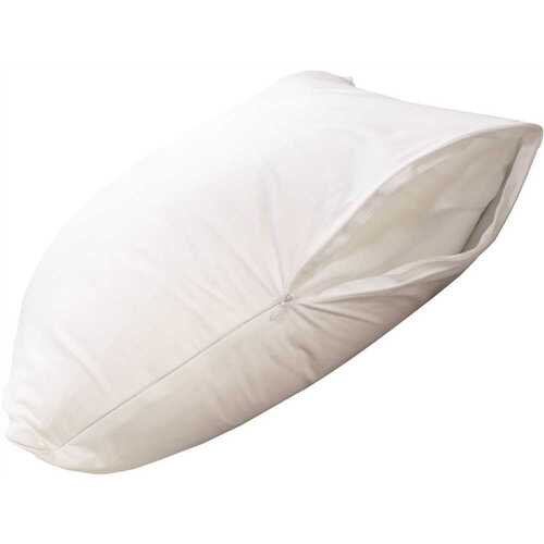 Protect-A-Bed BAS0166 21 in. x 27 in. Waterproof Zippered Standard Pillow Protector