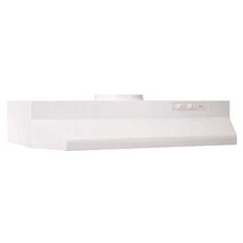 BUEZ2 30 in. 230 Max Blower CFM Ducted Under-Cabinet Range Hood with Light and Easy Install System in White White-on-White