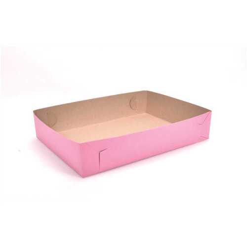 SOUTHERN CHAMPION TRAY COMPANY 0894 Pink Non-Window Bakery -Piece Tray 19-1/2 x 14 x 4"