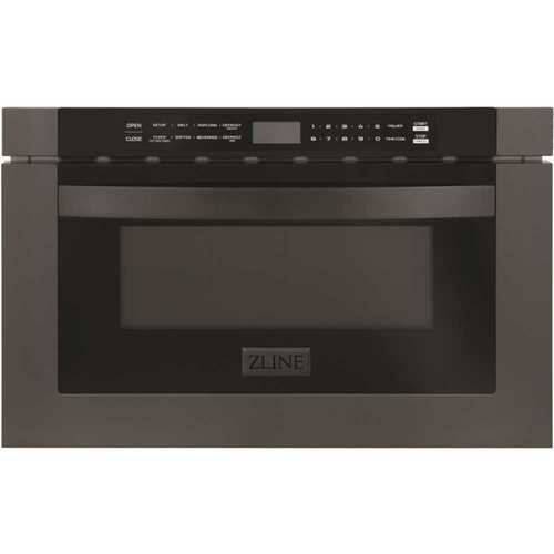 ZLINE Kitchen and Bath MWD-1-BS 24 in. 1000-Watt Built-In Microwave Drawer in Black Stainless Steel