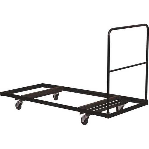 Steel 4-Wheeled Stack Chair Dolly in Black