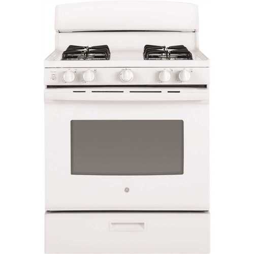 30 in. 4.8 cu. ft. Freestanding Gas Range in White