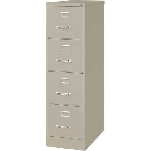 Hirsh Industries 16700 26.5 in. D Light Gray 4-Drawer Letter Width Vertical File Cabinet