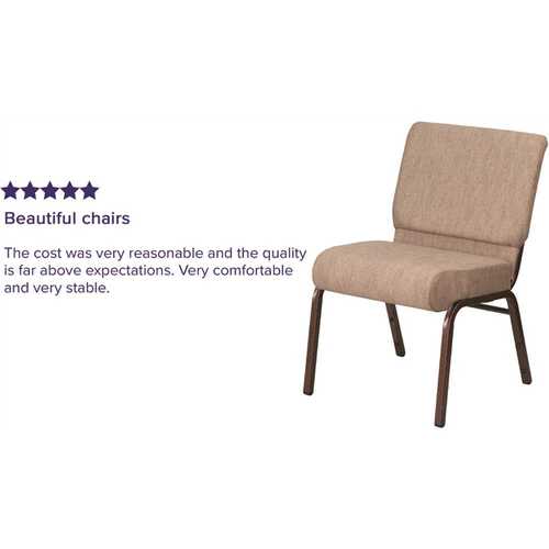 Fabric Stackable Church Chair in Beige