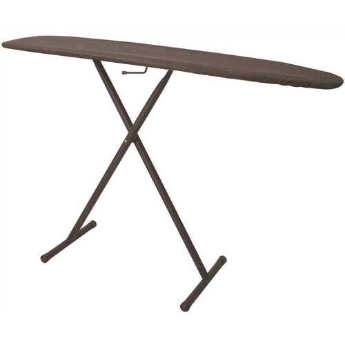 Standard Full Size Ironing Board in Black with Charcoal Pad and Cover