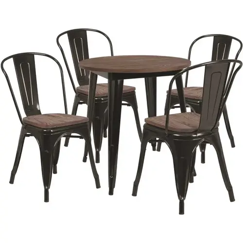 Black Table and Chair Set