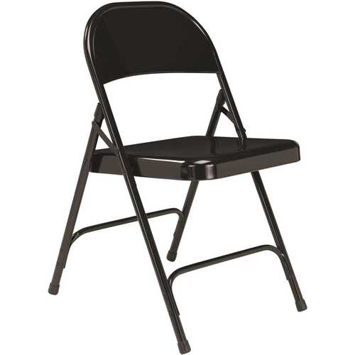National Public Seating 510 50 Series Black All-Steel Folding Chair