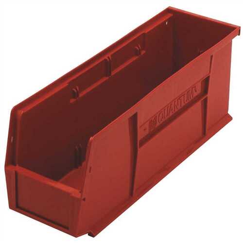 QUANTUM STORAGE SYSTEMS QUS238RD Ultra-Series 2.1 Gal. Hang Storage Tote and Stack in Red