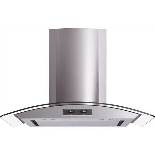 Winflo WR001C30SR 30 in. Convertible Wall Mount Range Hood in Stainless Steel with Mesh Filter and Stainless Steel Panel