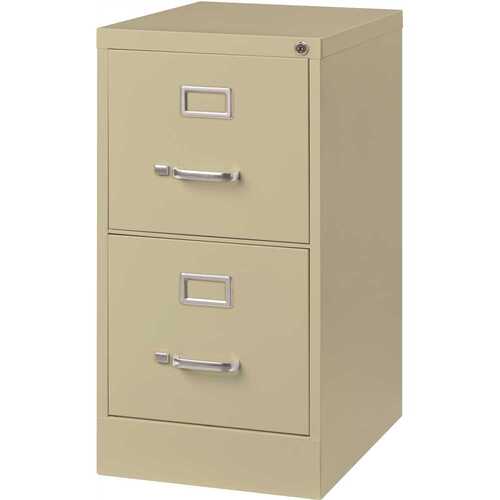 2200 Series Putty 22 in. Deep 2-Drawer Letter Width Decorative Vertical File Cabinet