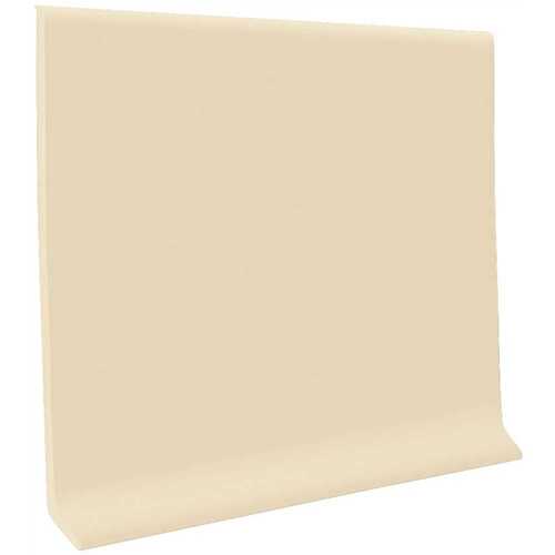 Pinnacle Rubber Almond 4 in. x 1/8 in. x 48 in. Wall Cove Base