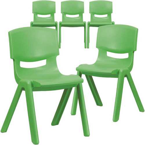 Carnegy Avenue CGA-YU-17714-GR-HD Green Plastic Stack Chairs