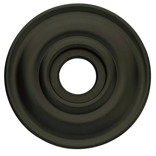 Estate Solid Brass Rosette Satin Black Pair