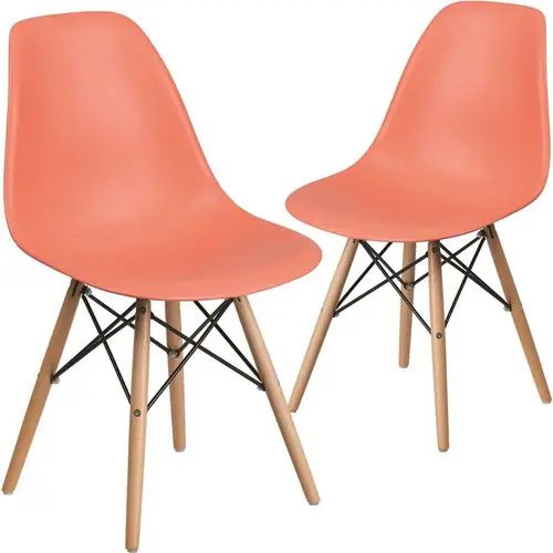 Peach Plastic Party Chairs