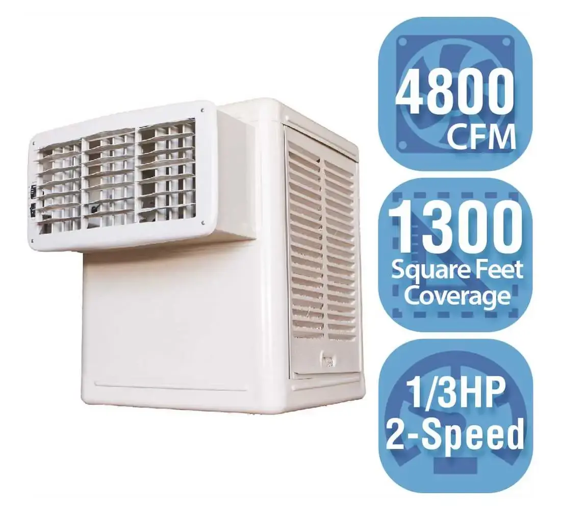 HESSAIRE PRODUCTS INC W48-B 4,800 CFM 120-Volt 2-Speed Window