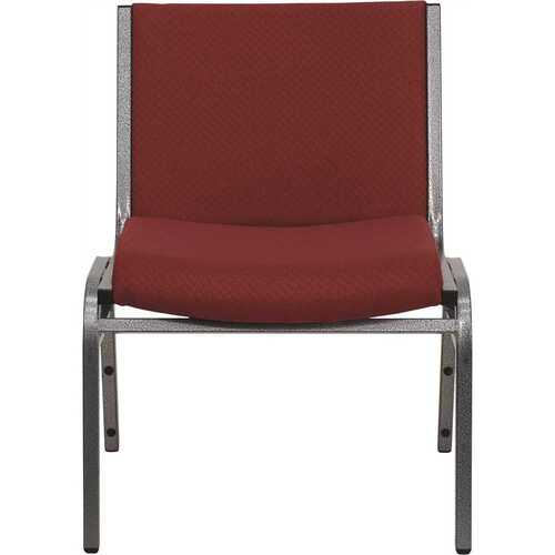 Fabric Stackable Church Chair in Burgundy