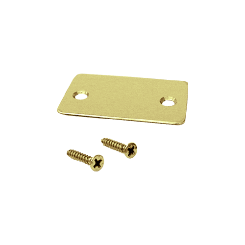 Polished Brass End Cap with Screws for Shallow U-Channel